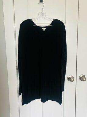 J. Jill Black V-Neck Long Sleeve Sweater
